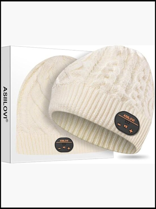 Bluetooth Beanie with Wool Lining, 20hr Playtime, Hands-Free Calling, Gift Ready